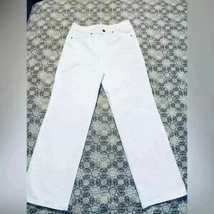 Chico’s High Rise Straight Leg Jeans, size 6R, Ivory